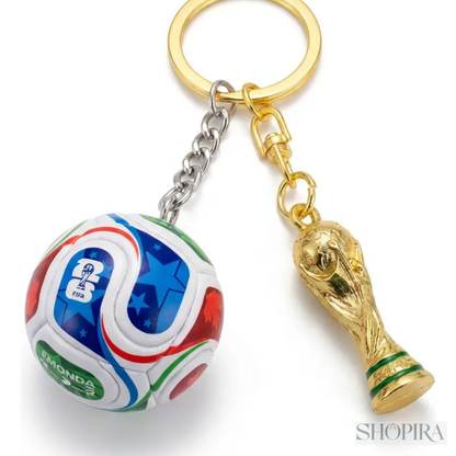 llavero Balón + copa trofeo | Edición coleccionista futbol