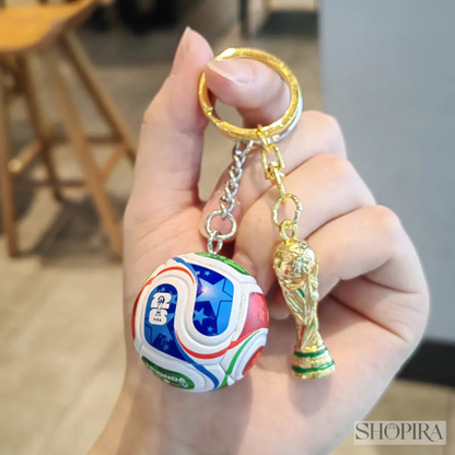 llavero Balón + copa trofeo | Edición coleccionista futbol