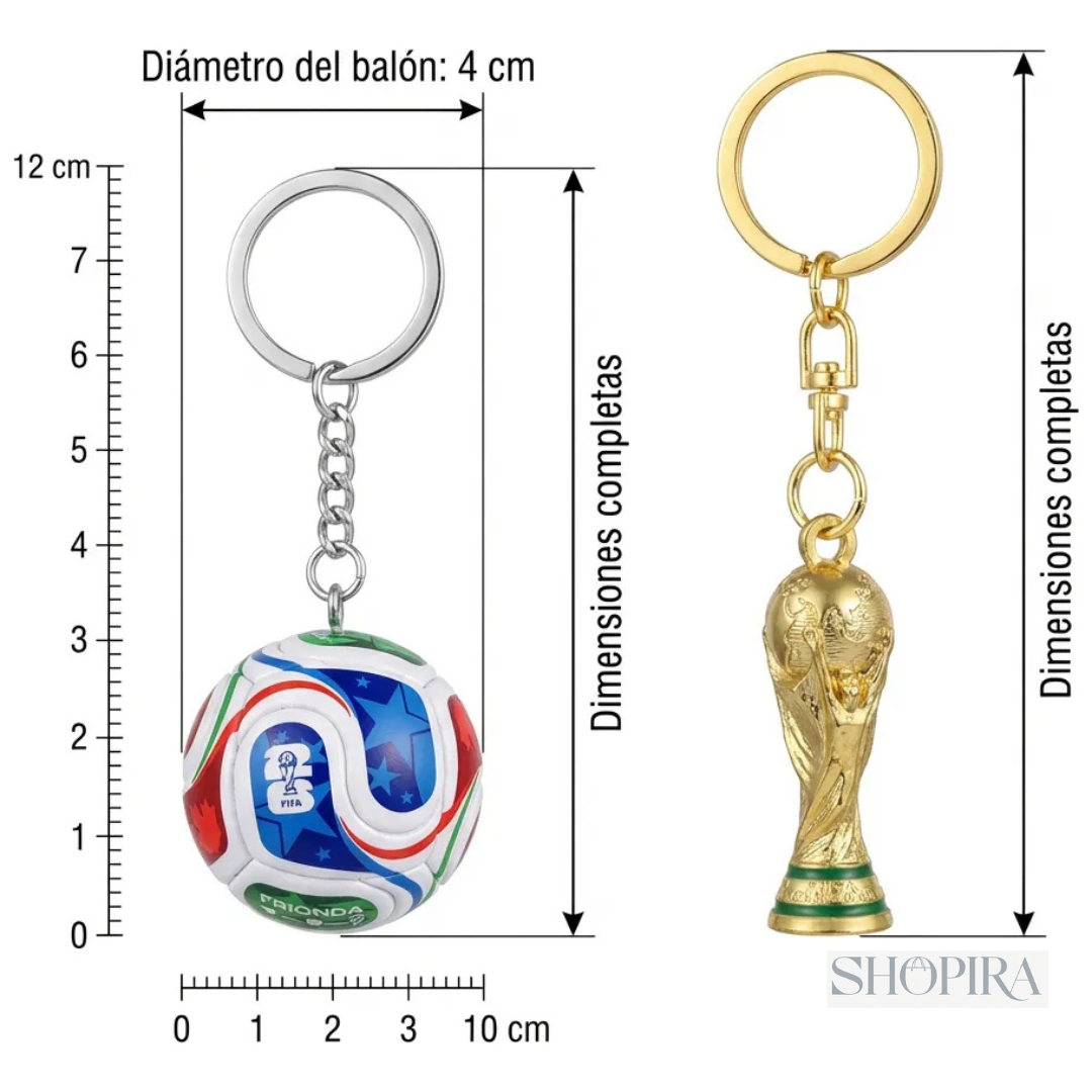 llavero Balón + copa trofeo | Edición coleccionista futbol