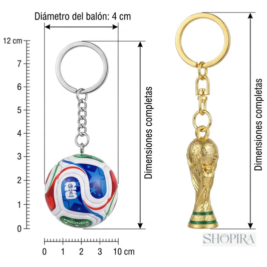 llavero Balón + copa trofeo | Edición coleccionista futbol